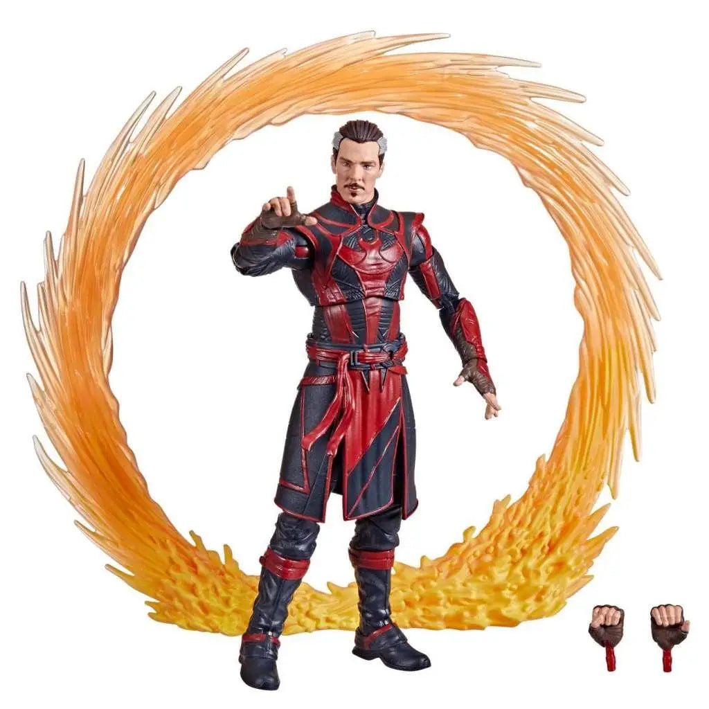 Marvel Legends Doctor Strange limited edition action figure i röd och svart rustning med gyllene energiring