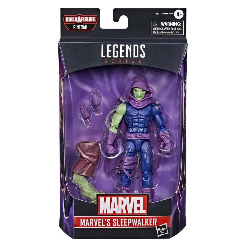 Marvel Legends Doctor Strange Sleepwalker actionfigur i lila-blå dräkt med grön hud i originalförpackning