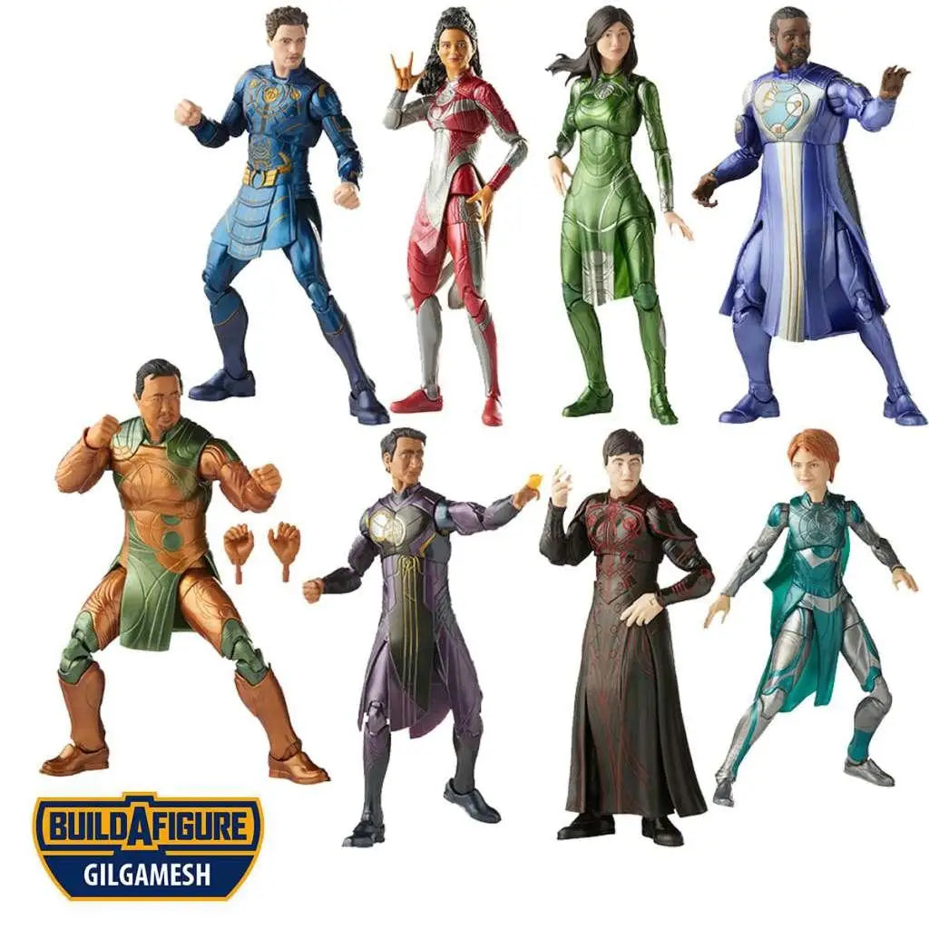 Marvel Legends Eternals actionfigurerset med åtta poserade figurer