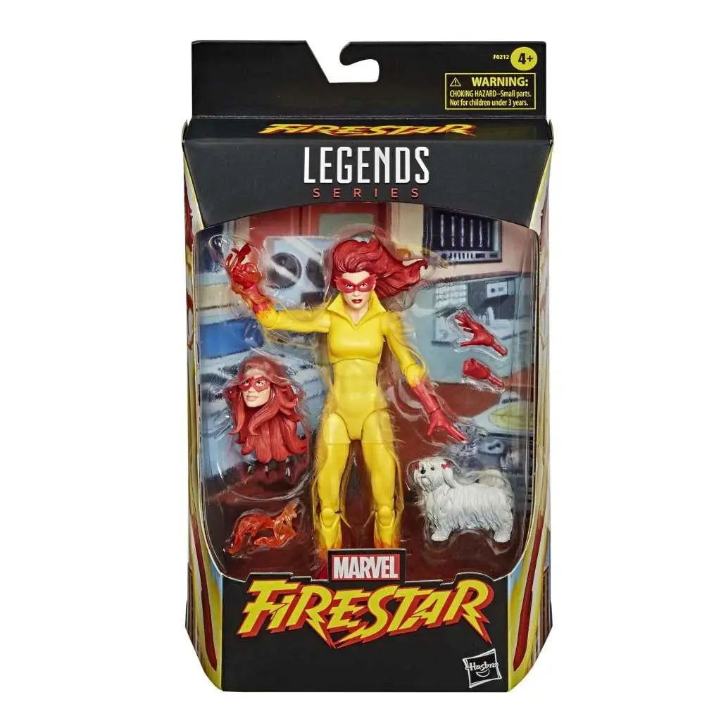 Marvel Legends Firestar actionfigur 15 cm i röd-gul förpackning