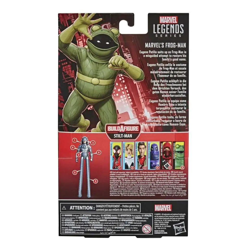Grön rustad Marvel Legends Frog-Man actionfigur från Hasbro