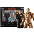 Guldmetallic Iron Man MK XXI-figur från Marvel Legends-set med Happy Hogan