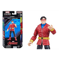 Röd plast Marvel Legends Puff Adder Wonder Man-actionfigur med röd jacka, gul bälte och manschetter, blå rollhals, svarta byxor och rosa solglasögon