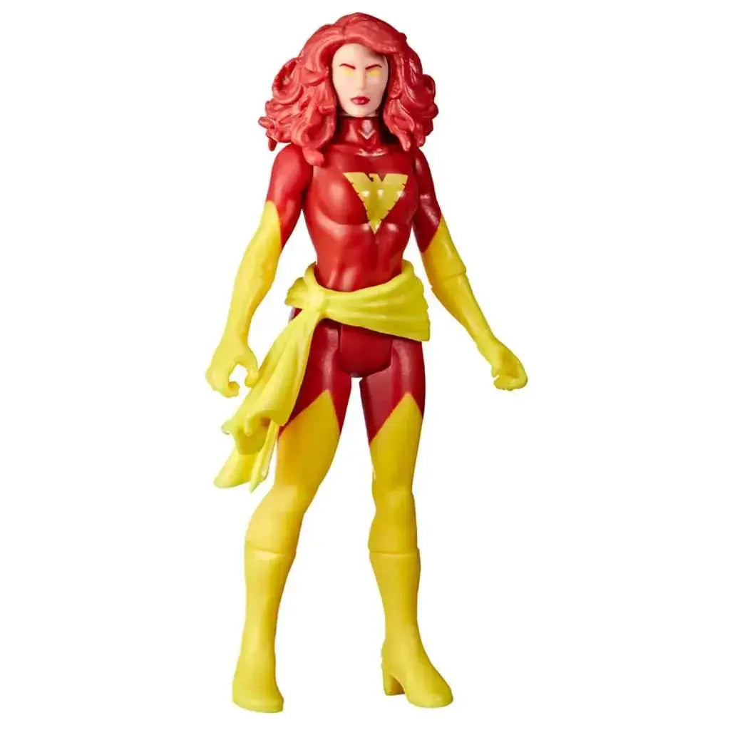 Röd och gul Marvel Legends Retro Dark Phoenix-actionfigur av Jean Grey som Phoenix