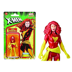 Röd och gul Dark Phoenix-actionfigur i Marvel Legends retrodesign