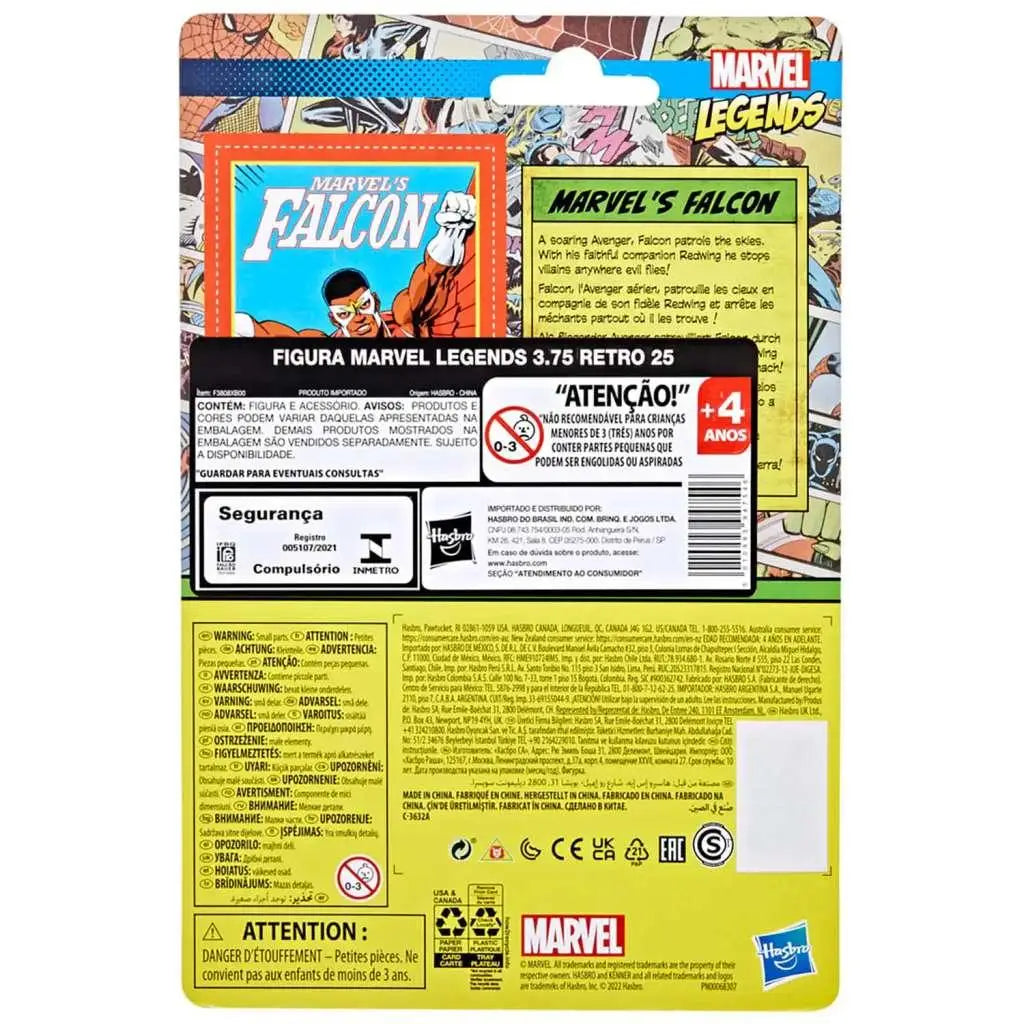 Marvel Legends Retro Falcon 3.75-tums actionfigur i originalförpackning