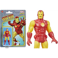 Retro Marvel Legends Iron Man actionfigur i rött och guld, Kenner