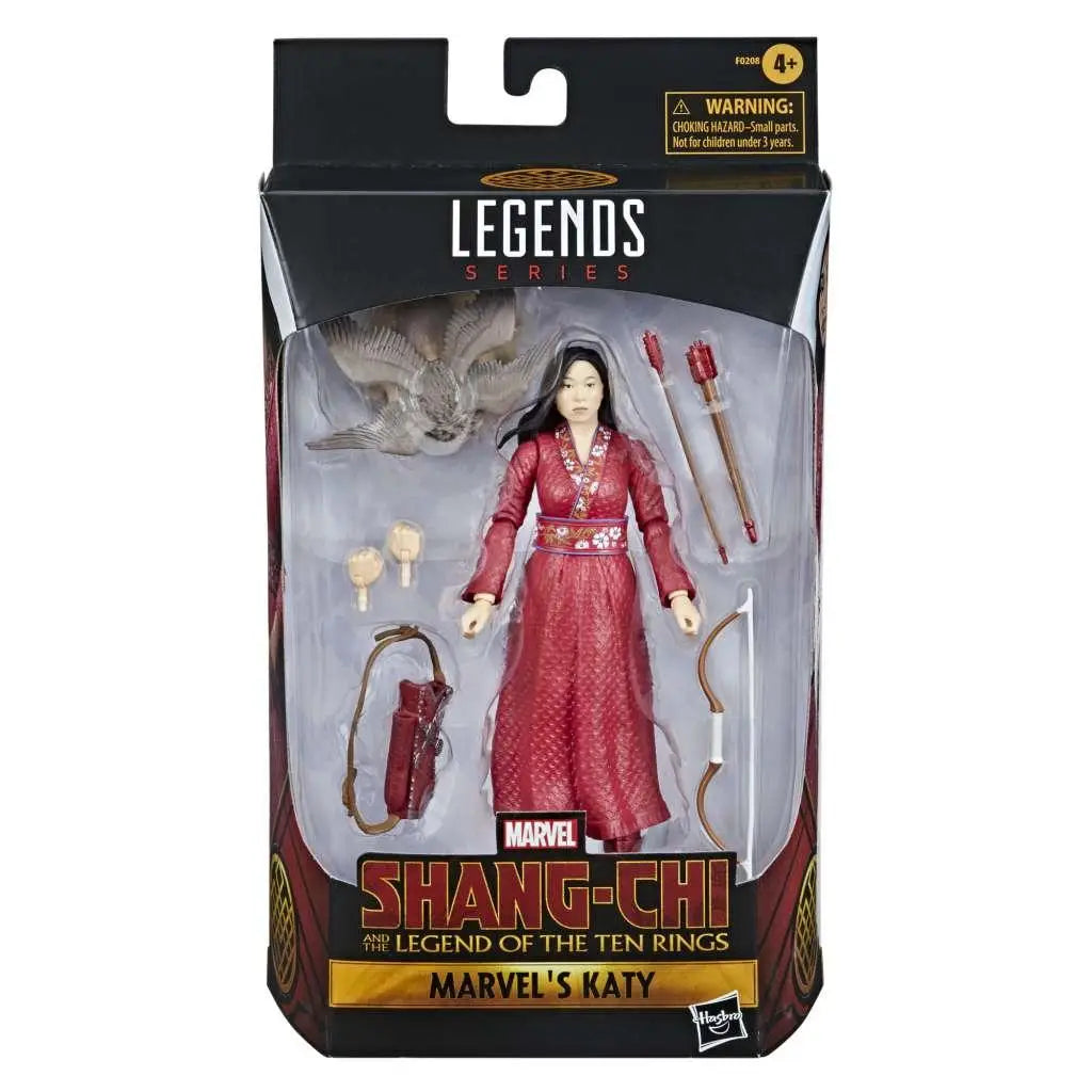 Marvel Legends Shang-Chi Katy actionfigur i röd klänning med blommig brodyr