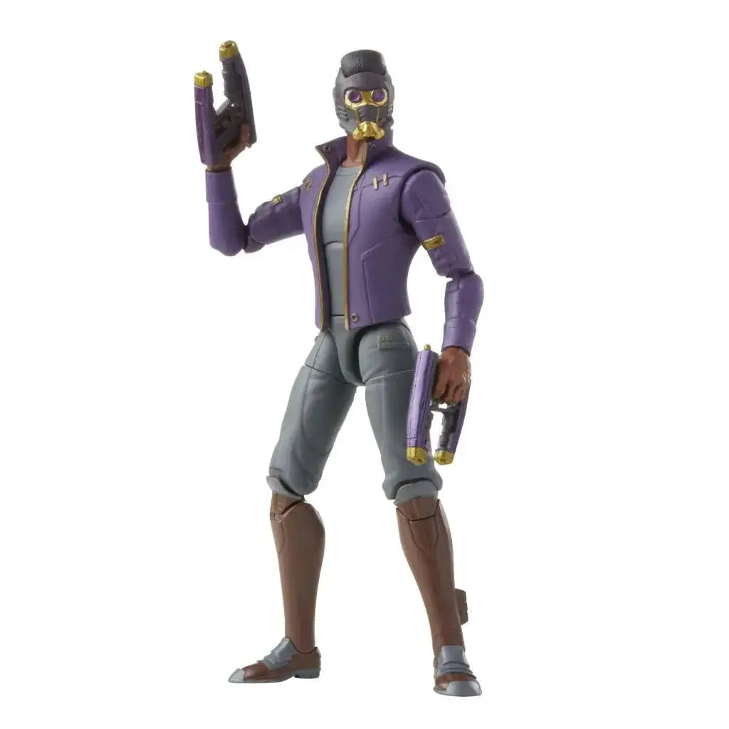 Lila och guld T’Challa Star-Lord actionfigur i dynamisk pose