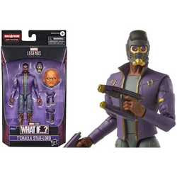 Lila och gul Star-Lord actionfigur i Marvel Legends-förpackning