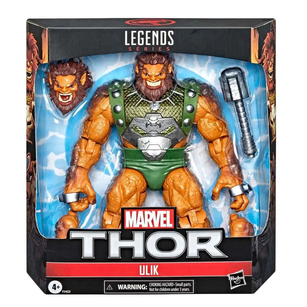 Marvel Legends Ulik actionfigur med orange hud och grön rustning