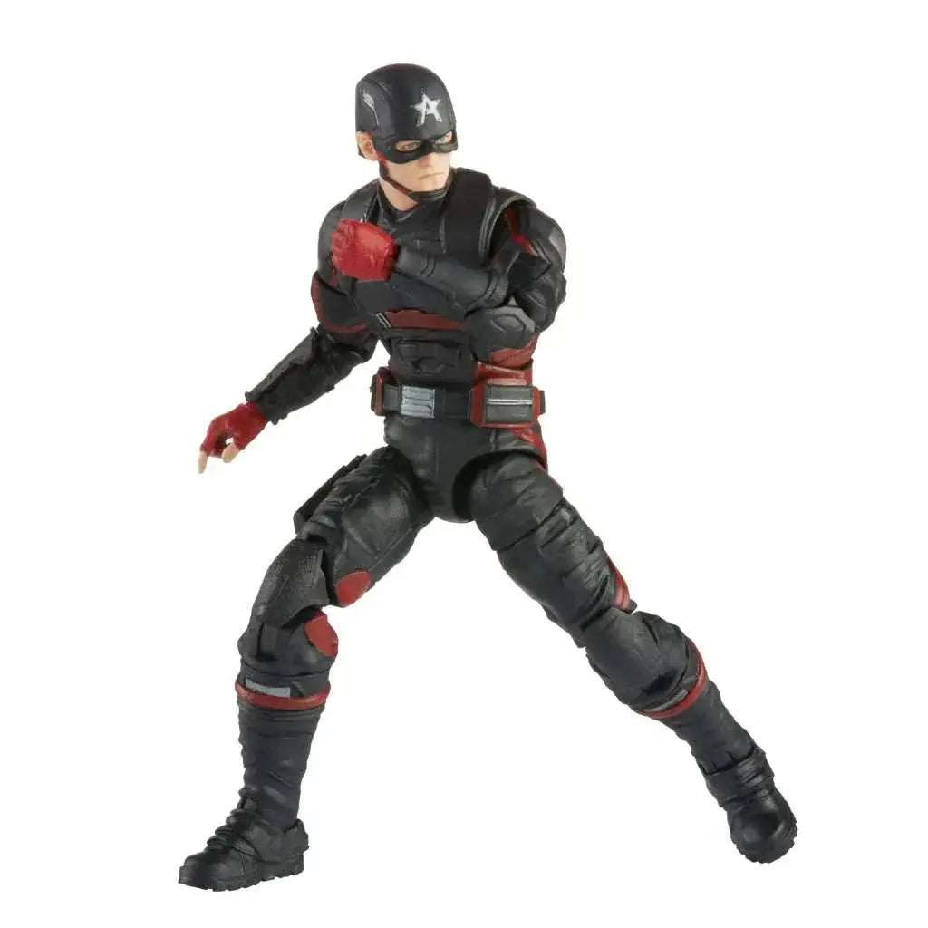 Svart och röd pansrad US Agent-figur från Marvel Legends, 15 cm