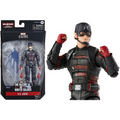 Marvel Legends US Agent actionfigur – 15 cm, svart och röd rustad Captain America som Winter Soldier med stjärnhjälm