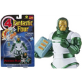 Grön och vit Psycho-Man actionfigur från Marvel Legends Vintage Fantastic Four, håller blå låda med rädsla, tvivel och hat