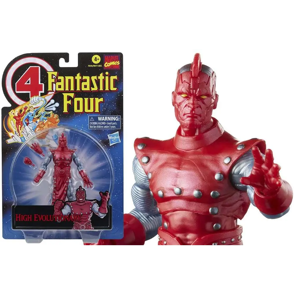 Röd och silver Marvel Legends High Evolutionary actionfigur i plast