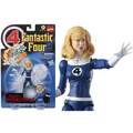 Blå och vit Marvels Invisible Woman-figur med ikonisk kostym och nummer 4 på bröstet