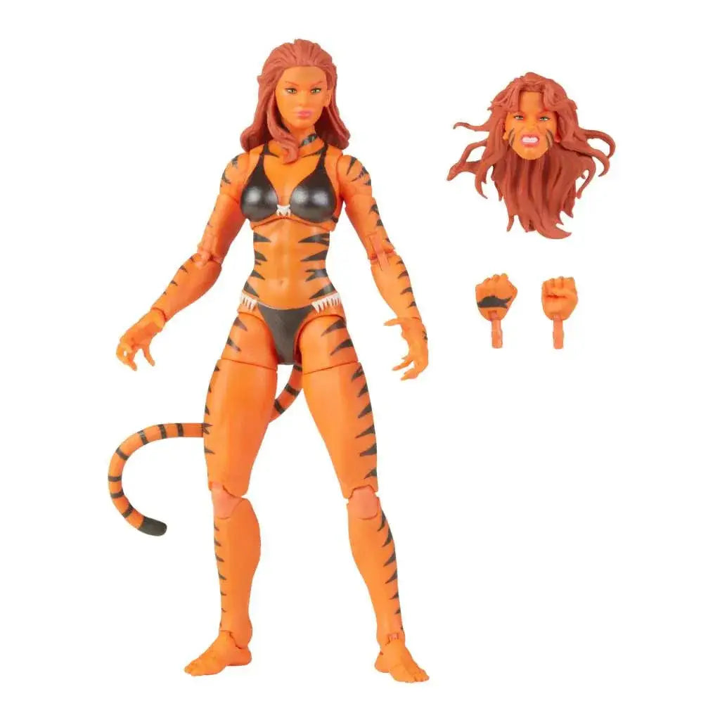 Marvel Legends Vintage Tigra actionfigur med tigerstrimmor