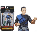 Marvel Legends Wenwu actionfigur i blått och svart rustning med detaljerad västplatta