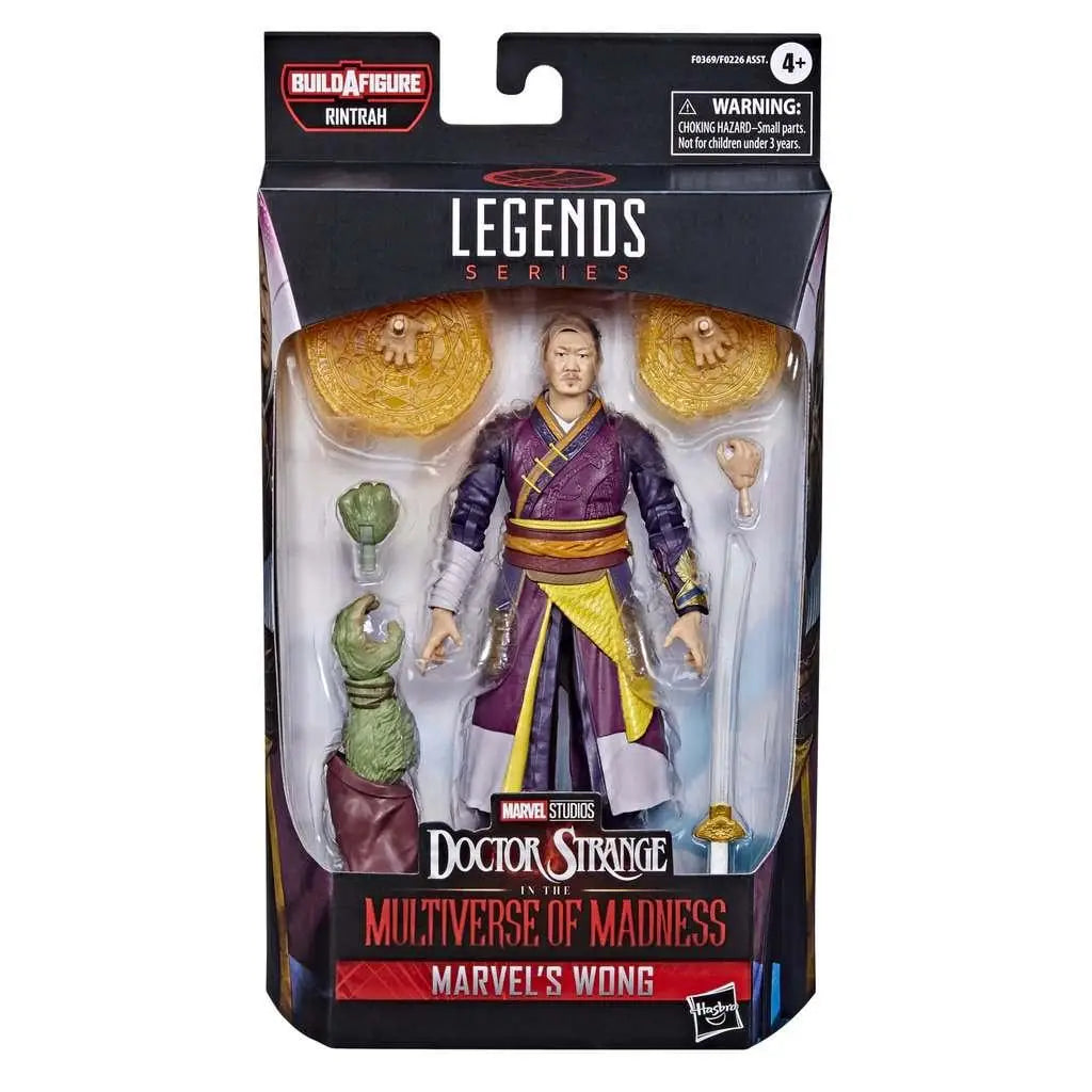 Marvel Legends Wong actionfigur i lila och guld kappa med utbytbara händer