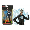 Svart Marvel Legends Havok actionfigur med silverröda accenter på hjälmen och blå emblem på bröstet