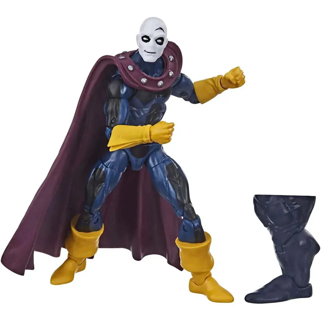 Marvel Legends Mephisto actionfigur med vit skalle, blå rustning och röd mantel