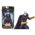 Marvel Legends X-Men Morph actionfigur med vit skalle, blåsvart rustning, gula handskar, stövlar och röd mantel med silverdetaljer
