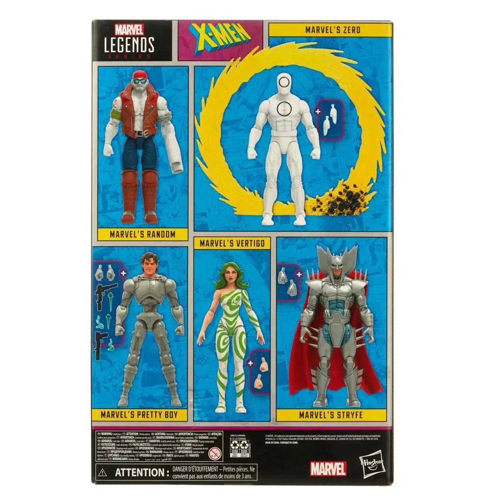 Marvel Legends X-Men skurkar multipack med Random, Zero, Pretty Boy och Stryfe