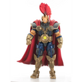 Röd mantel, guld-blå rustning, spikig röd mohawk, hotfullt leende Beta Ray Bill Marvel Select actionfigur