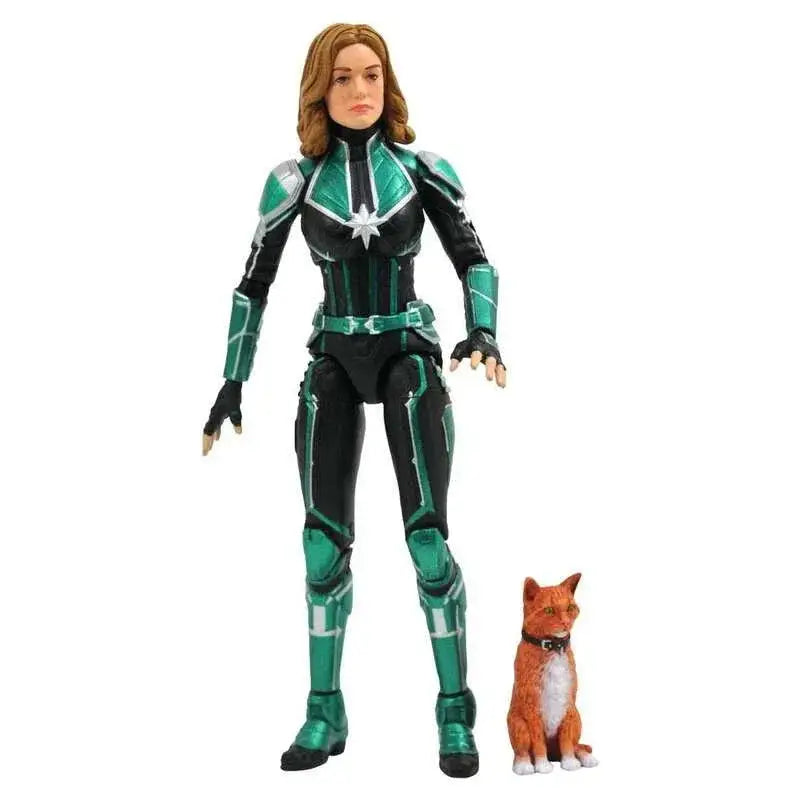 Marvel Select Captain Marvel actionfigur i Starforce-uniform med svart kattfigur