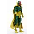 Marvel Select Vision actionfigur med grön-gul design, rött ansikte, guldkappa och detaljerad rustning