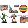Grön, fjällig reptilkrigare med svans och blå byxor håller spjut i actionpose från Masters of the Universe: Battleground - Wave 3 - Evil Warriors