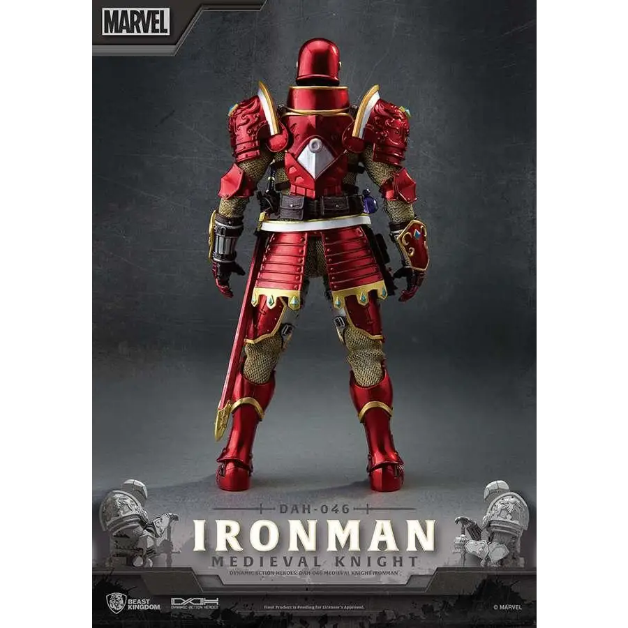 Röd och guld riddare Iron Man DAH-046 actionfigur i medeltida rustning