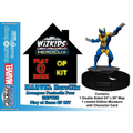 Blå och gul Wolverine-miniature med metalliska klor på svart bas, MHC Avengers F4 Empyre Pah Kit