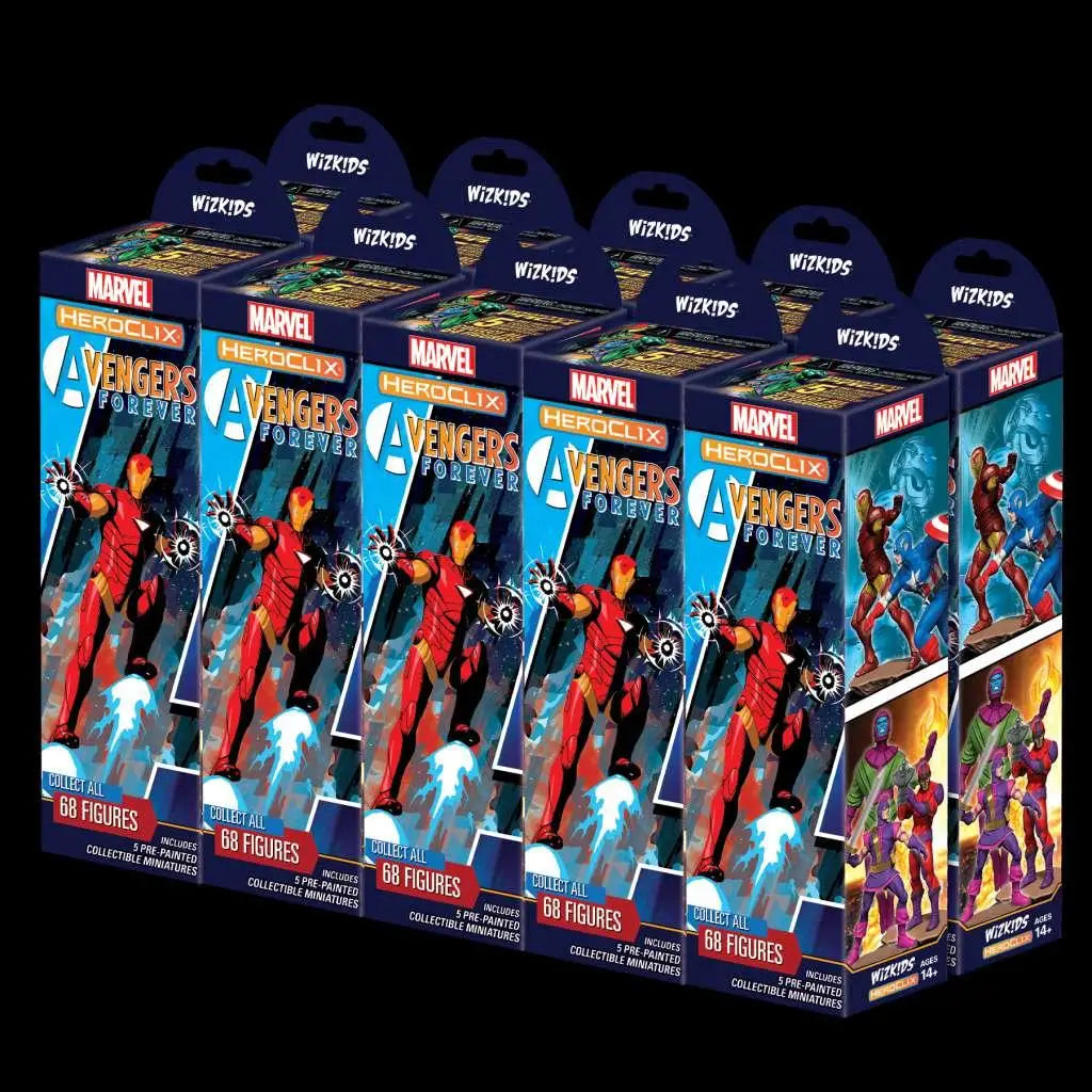 Marvel Heroclix Avengers Forever booster brick med Iron Man-figur
