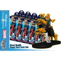 Svart och guld flammande Ghost Rider-actionfigur på silverställ i Mhc Avengers Forever Booster Brick