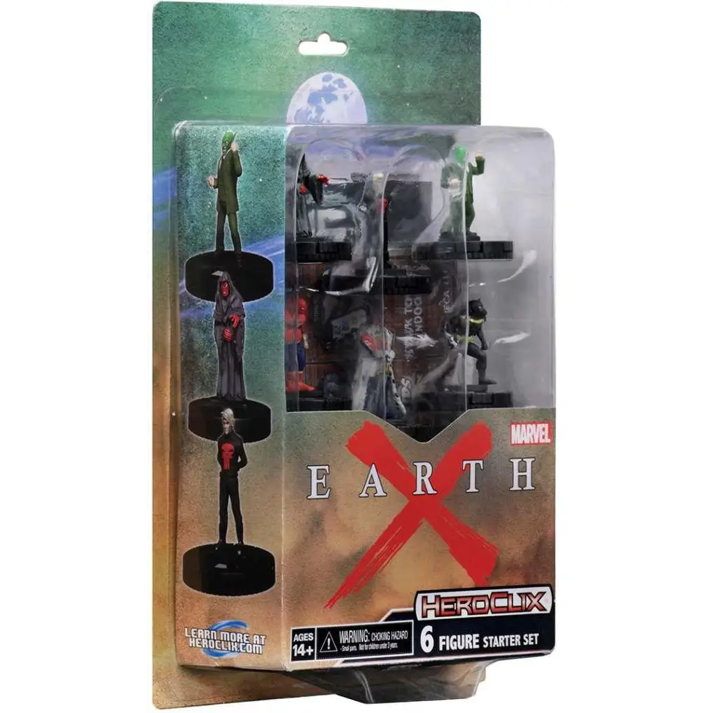 MHC Earth X Starter Set - Marvel HeroClix med 6 figurer i plastförpackning