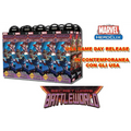 Marvel Heroclix Battleworld boost brick i blått och lila förpackning med dynamisk superhjältekonst