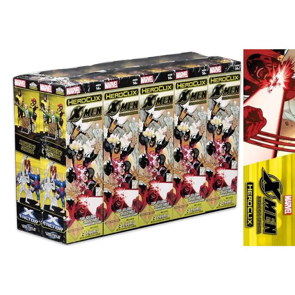 Marvel Heroclix X-Men Xavier School Booster Brick-låda med actionfigurer