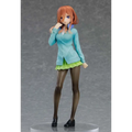 Miku Nakano POP UP PARADE-figur med orange hår och blå ögon i ljusblå blazer, limegrön kjol och bruna strumpbyxor