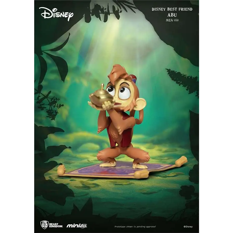 Mini Disney Bästa Vän Abu: figurin av Abu med brun päls, röd väst och gyllene lampa