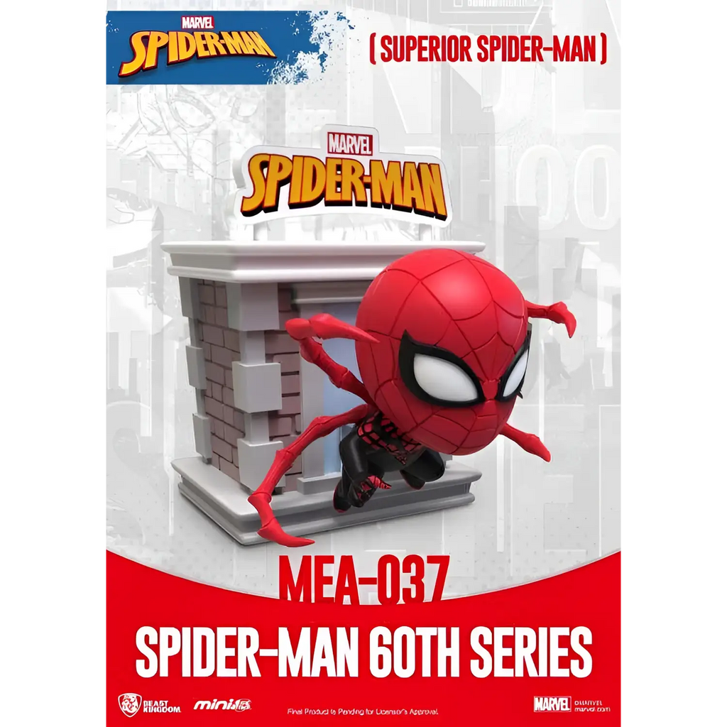 Röd och svart Superior Spider-Man-figur med glansig finish i Mini Egg Attack Spider-Man 60th Anniversary Set