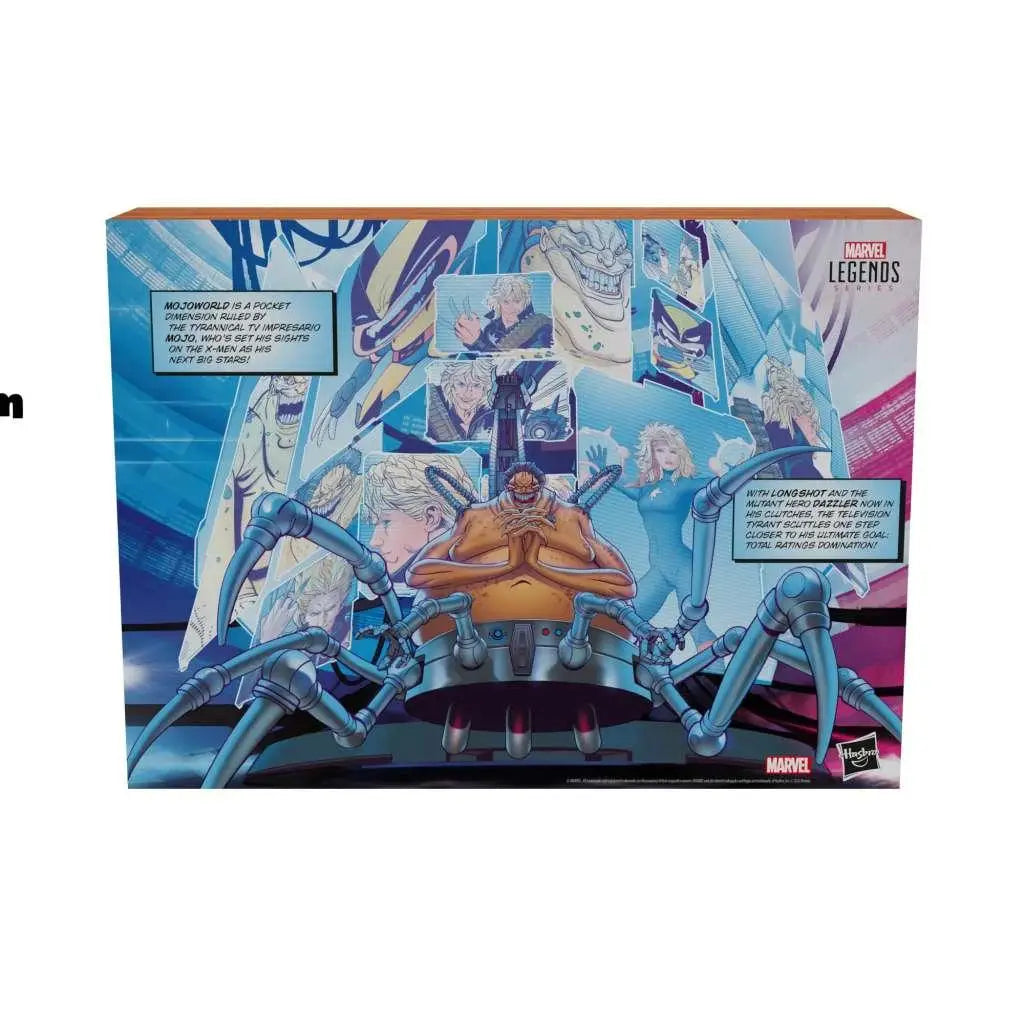 Dazzler i metallisk blå och silver spindelliknande mechsuit, Marvel Legends Mojoworld Multipak Ultra Limited Set-förpackning
