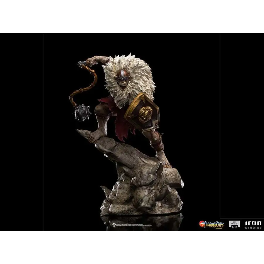Monkian ThunderCats BDS Art Scale 1/10 vit statyett med vit päls, röd rustning och guldförgyllda axelskydd