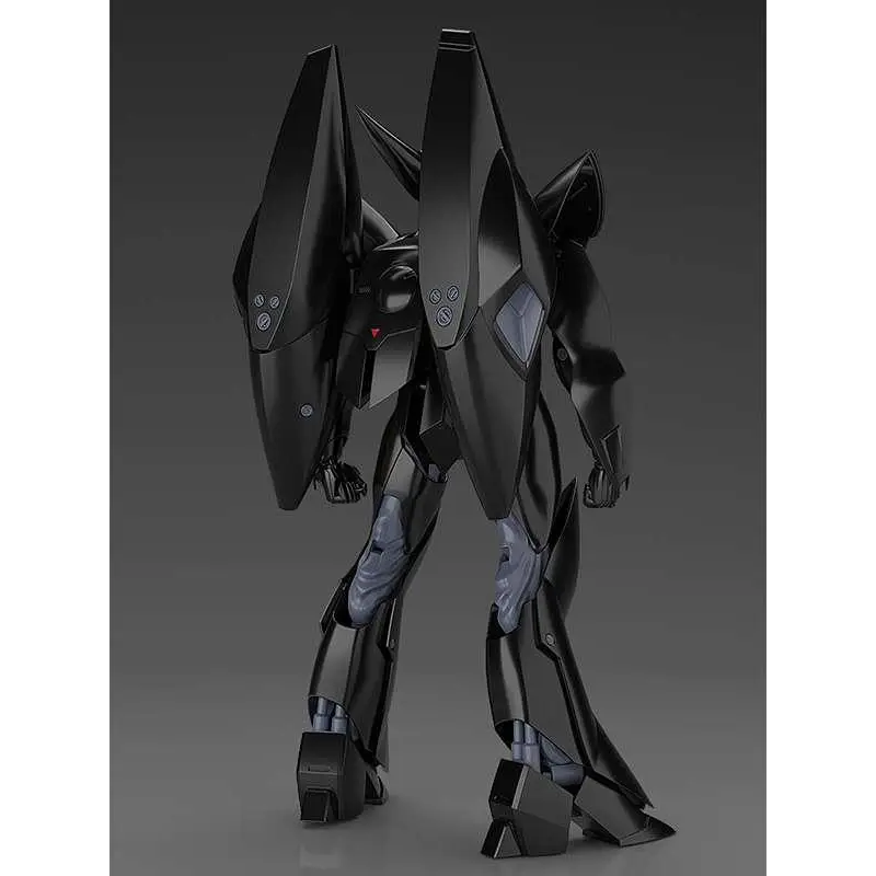 Svart rustad robotfigur med vinklad design och metallisk finish, MP Pat Type-J9 Griffon med Aqua Moderoid