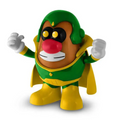 Grön och gul superhjälte-Mr. i Mr Potato Vision 15 cm-figur
