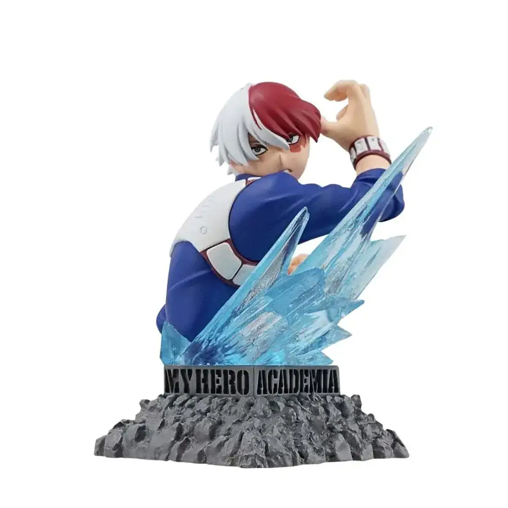 Shoto Todoroki My Hero Academia figurin med blå jacka och isbitar
