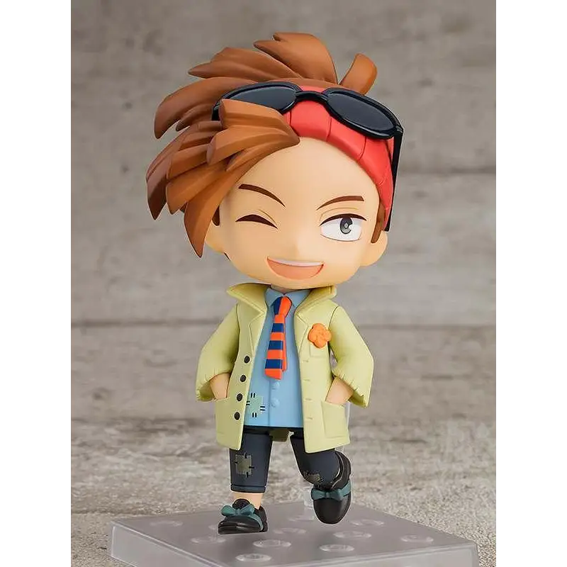 Chibi Nendoroid-figur av Rody Soul från My Hero Academia, leende med spretigt brunt hår