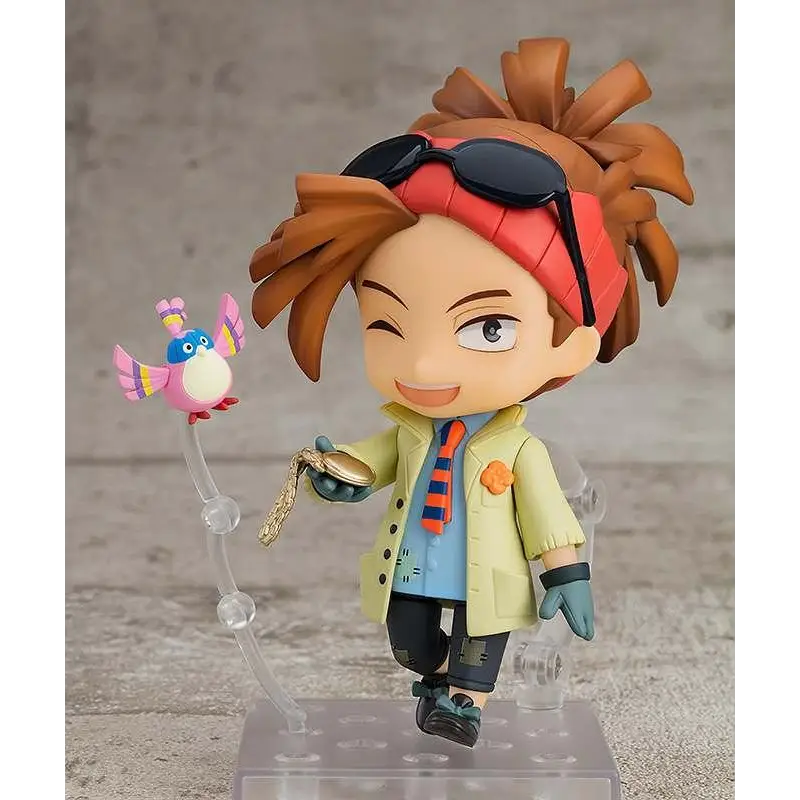 Chibi Nendoroid-figur av Rody Soul från My Hero Academia med spretigt brunt hår