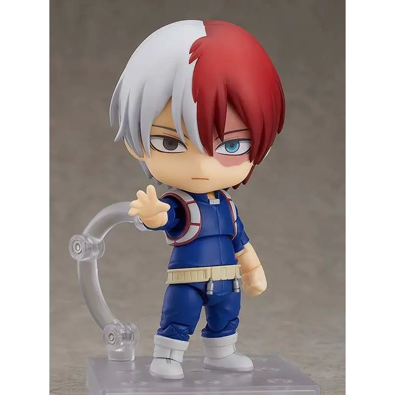 My Hero Academia Shoto Todoroki Nendoroid-figur med blåvit uniform och rödgrått hår