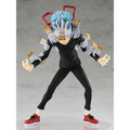 Blåhårig My Hero Academia Tomura Shigaraki-figur i svart outfit med röda skor, vita handskar och flera armar